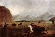 Alfred Jacob Miller Buffalo Hunt France oil painting artist